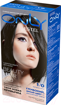 Гель-краска для волос Estel Only 1/0 (черный классический)