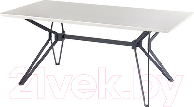 Обеденный стол Halmar Pascal 160x90 (белый/черный)