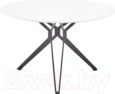 Обеденный стол Halmar Pixel 120x120 (белый/черный)