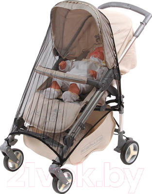 Москитная сетка для коляски Bambola Прогулка с клевантами (черный)