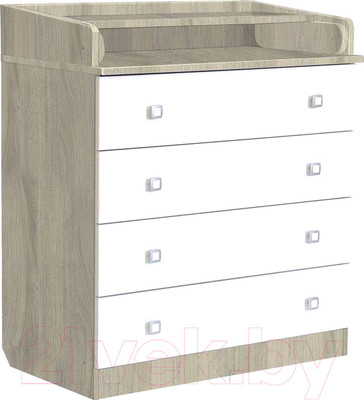 Комод пеленальный Фея 1580 ЛДСП / 1041.41 (вяз/белый)