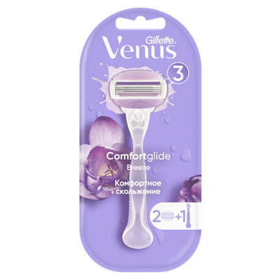 Бритвенный станок Gillette Venus Breeze (+ 2 кассеты с гелем)