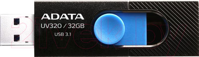 USB flash накопитель A-data DashDrive UV320 32GB Black/Blue (AUV320-32G-RBKBL)