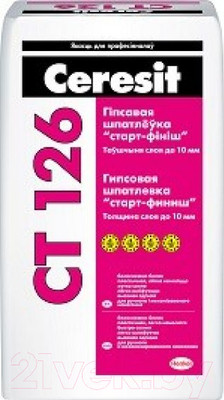 Шпатлевка Ceresit CT 126 гипсовая (5кг, полимерминеральная)