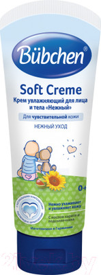 Крем детский Bubchen Нежный для лица и тела увлажняющий. Новая рецептура 12256145 (75мл)