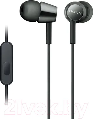 Наушники-гарнитура Sony MDR-EX155APB (черный)