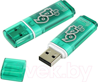 USB flash накопитель SmartBuy Glossy Green 64GB (SB64GBGS-G)