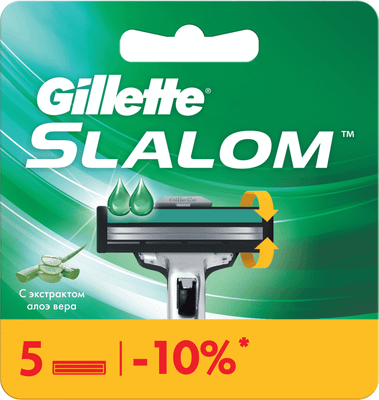 Набор сменных кассет Gillette Slalom (5шт)