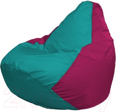 Бескаркасное кресло Flagman Груша Мини L Г0.1-284 (бирюзовый/фуксия)