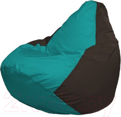 Бескаркасное кресло Flagman Груша Мини L Г0.1-298 (бирюзовый/коричневый)