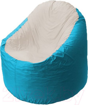 Бескаркасное кресло Flagman Bravo B1.1-25 (белый/бирюзовый)