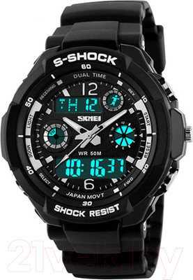 Часы наручные мужские Skmei 0931-2 (черный/белый)