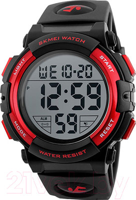 Часы наручные мужские Skmei 1258-2 (черный/красный)