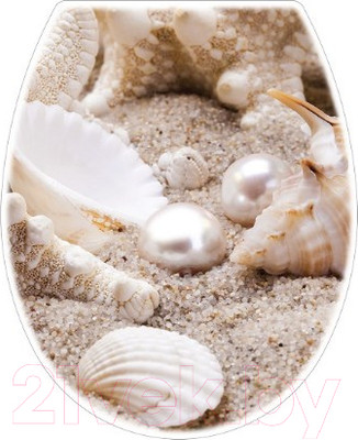 Сиденье для унитаза Bisk Iris Foto 05830 (жемчужина)