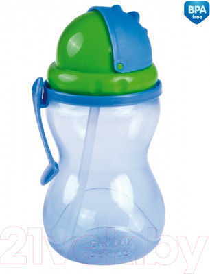 Поильник Canpol Со складывающейся трубочкой 12+ / 56/113 (370мл, голубой)