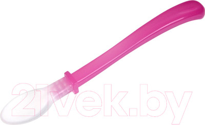 Ложка для кормления Canpol Силиконовая 5+ / 21/488 (розовый)