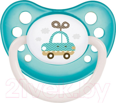 Пустышка Canpol Toys латексная анатомическая 6-18мес / 23/260 (голубой, со светящимся колечком)