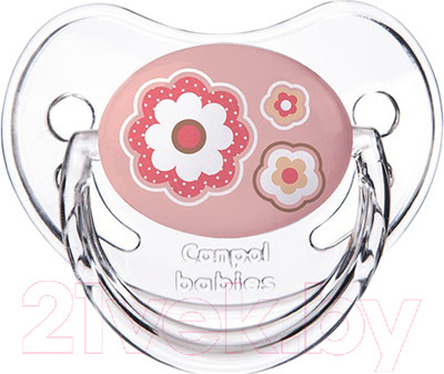 Пустышка Canpol Newborn Baby силиконовая анатомическая 6-18мес / 22/566 (розовый)