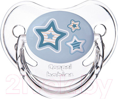 Пустышка Canpol Newborn Baby силиконовая анатомическая 6-18мес / 22/566 (голубой)
