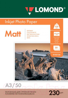 Фотобумага Lomond А3, 230 г/м, 50 л. / 0102156 (матовая)
