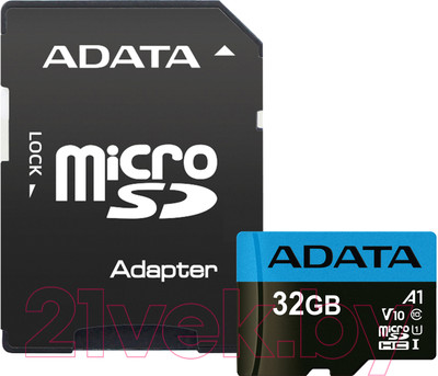 Карта памяти A-data microSDHC UHS-I (Class10) 32GB (AUSDH32GUICL10A1-RA1)