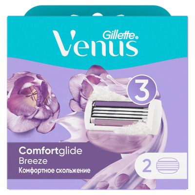 Набор сменных кассет Gillette Venus Breeze (с гелем, 2шт)