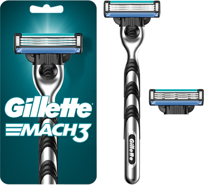 Бритвенный станок Gillette Mach3 (+ 2 кассеты)