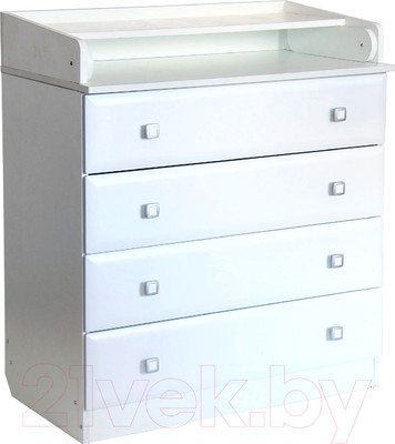 Комод пеленальный Polini Kids Simple 1580 (белый)