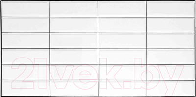 Панель ПВХ Grace Принтформ Плитка Белая черный шов