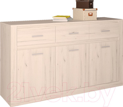 Тумба Интерлиния Лима ЛМ-3Д3Ш (дуб корабельный белый)