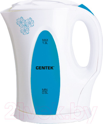 Электрочайник Centek CT-0033 (белый/синий)