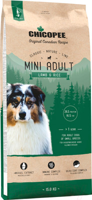 Сухой корм для собак Chicopee CNL Mini Adult Lamb & Rice (15кг)