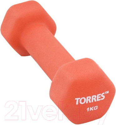 Гантель Torres PL55011 (1кг, красный)