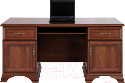 Компьютерный стол Black Red White Kentaki S320-BIU2D2S (каштан/каштан)