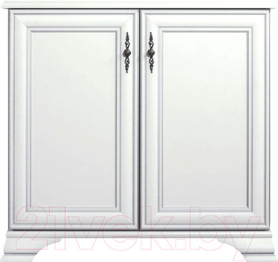 Тумба Black Red White Kentaki S320-KOM2D (белый/белый)