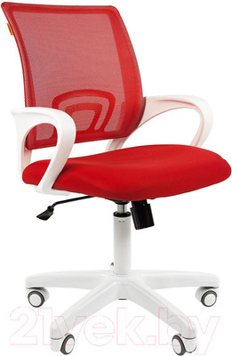 Кресло офисное Chairman 696 (TW-19/TW-69 белый/красный)