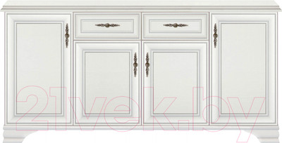 Тумба Black Red White Kentaki S320-KOM4D2S (белый/белый)