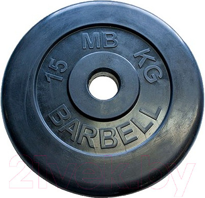 Диск для штанги Титан d51мм 15кг (черный)