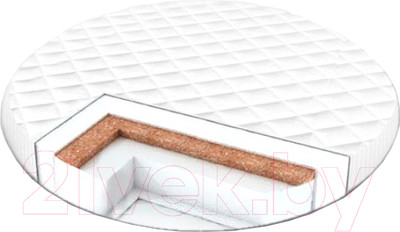 Матрас в кроватку Сонная сказка Садко круг 75x75 (трикотаж)