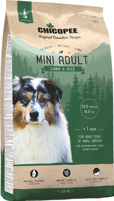 Сухой корм для собак Chicopee CNL Mini Adult Lamb & Rice (2кг)