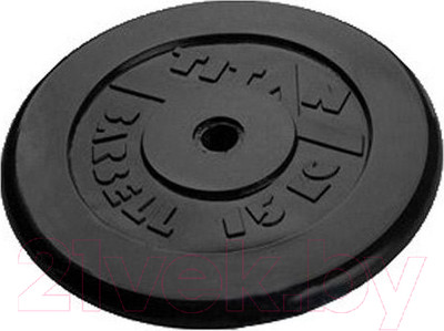 Диск для штанги Титан d26мм 15кг (черный)