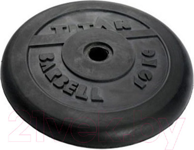 Диск для штанги Титан d31мм 10кг (черный)