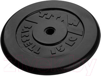 Диск для штанги Титан d31мм 15кг (черный)