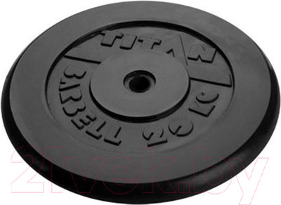 Диск для штанги Титан d31мм 20кг (черный)
