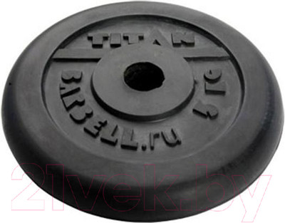 Диск для штанги Титан d31мм 5кг (черный)