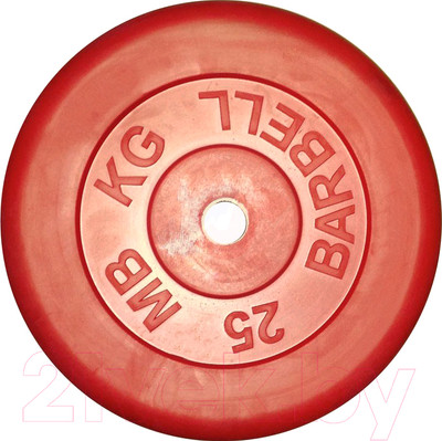 Диск для штанги MB Barbell d31мм 25кг (красный)