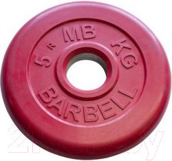 Диск для штанги MB Barbell d31мм 5кг (красный)
