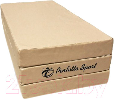 Гимнастический мат Perfetto Sport Складной №4 1x1.5x0.1м (бежевый)