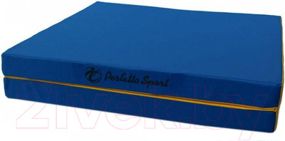 Гимнастический мат Perfetto Sport Складной №8 1x2x0.1м (синий/желтый)