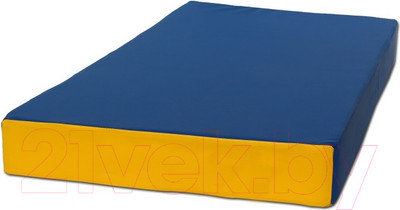 Гимнастический мат KMS sport №1 1x0.5x0.1м (синий/желтый)